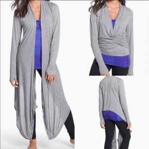 Zella convertable Wrap sweater with thumbholes
